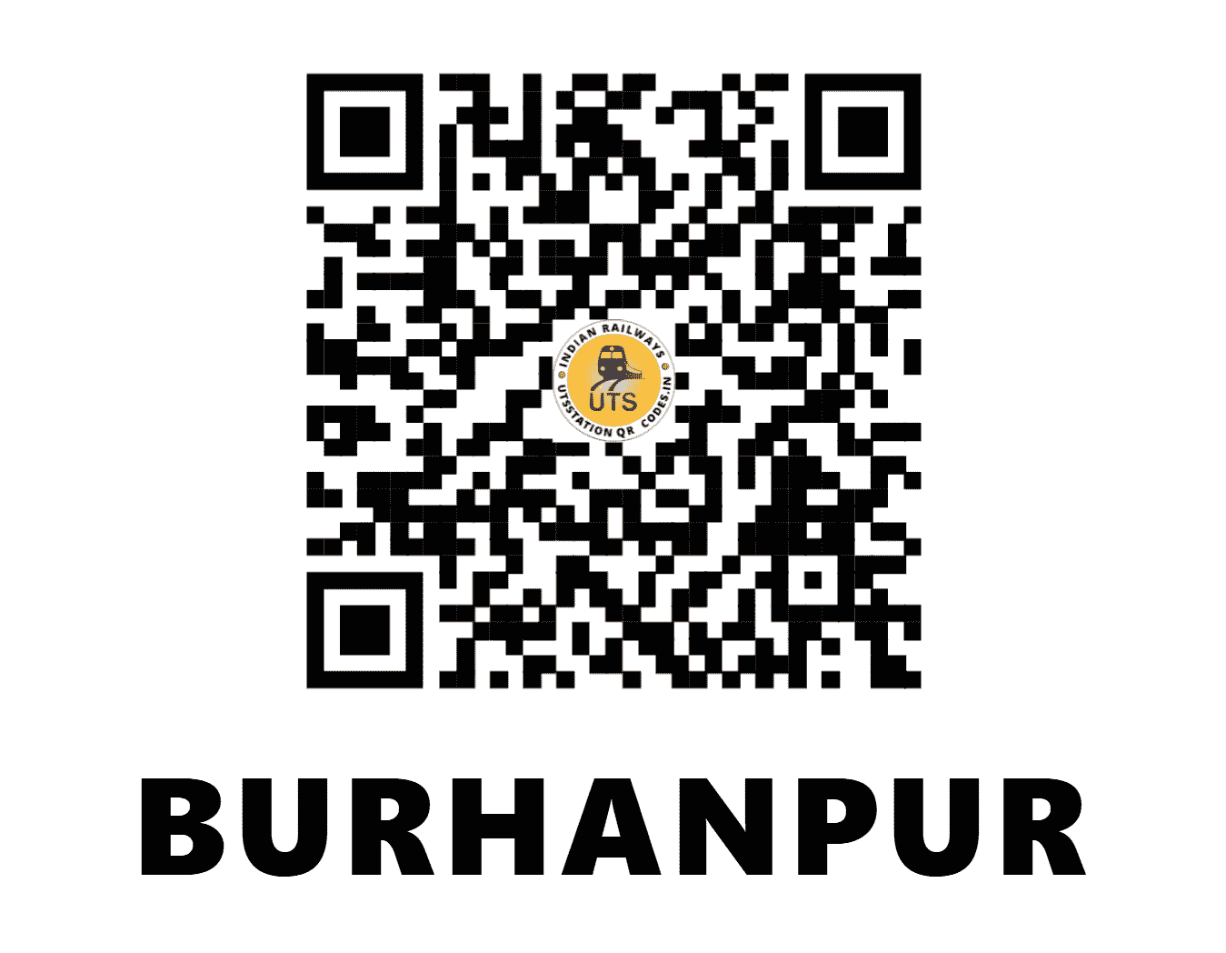 UTS QR Code for BURHANPUR - BAU (CR - MADHYA PRADESH)